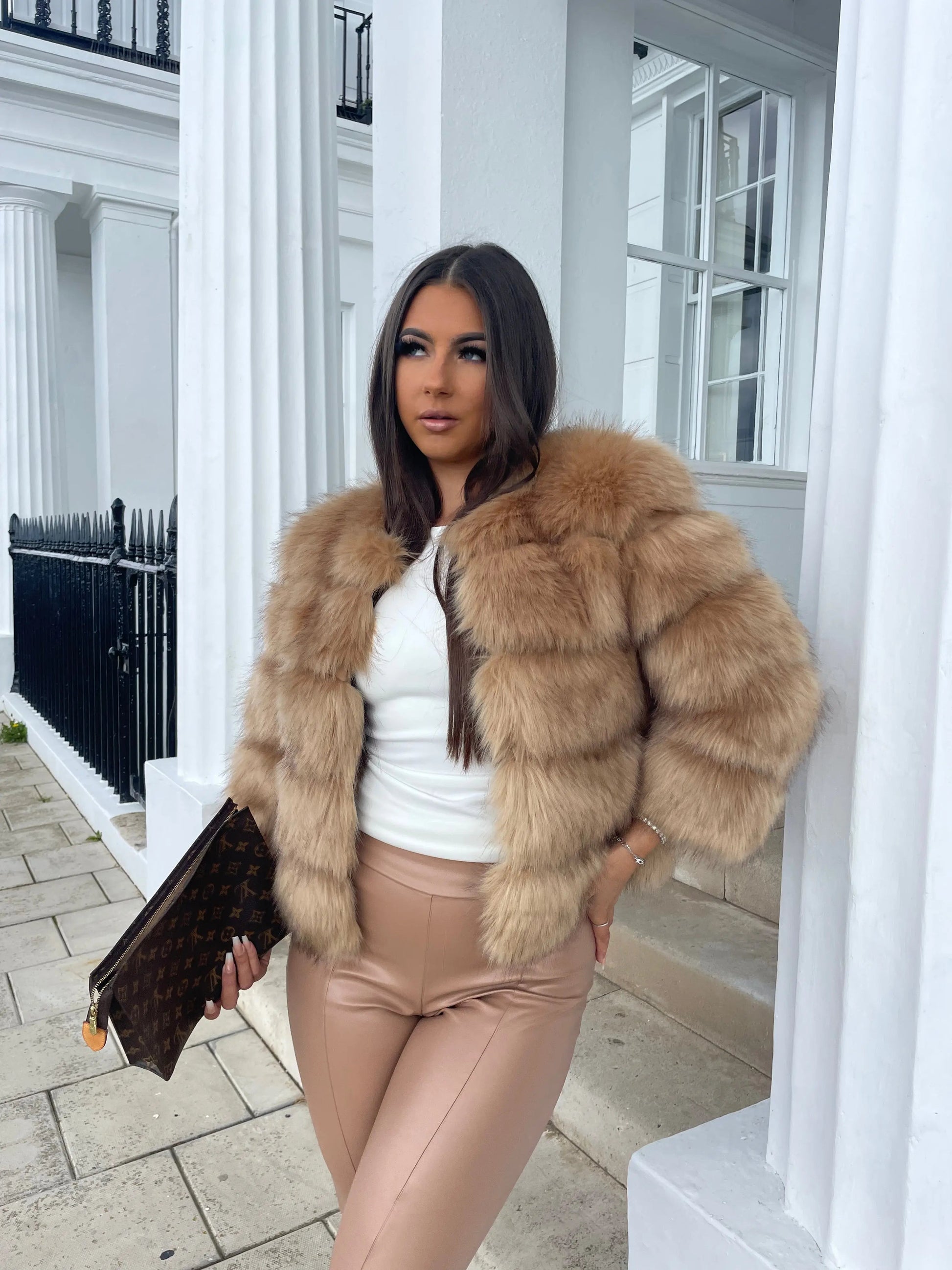 Beatrice | Women's Faux Fur Cropped Winter Coat