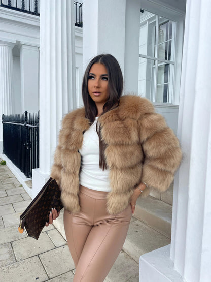 Beatrice | Women's Faux Fur Cropped Winter Coat