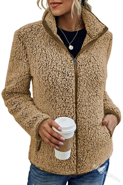 Fenna | Women's Teddy Fleece Zip-Up Jacket