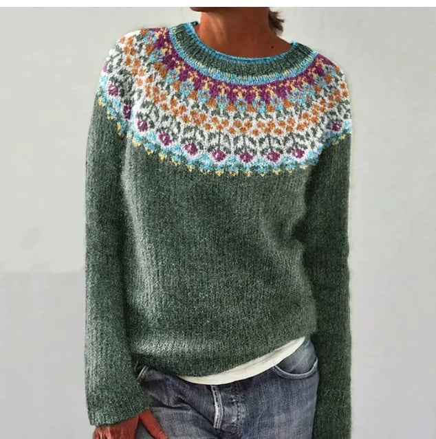 Astrid | Women's Fair Isle Colourful Patterned Knit Jumper