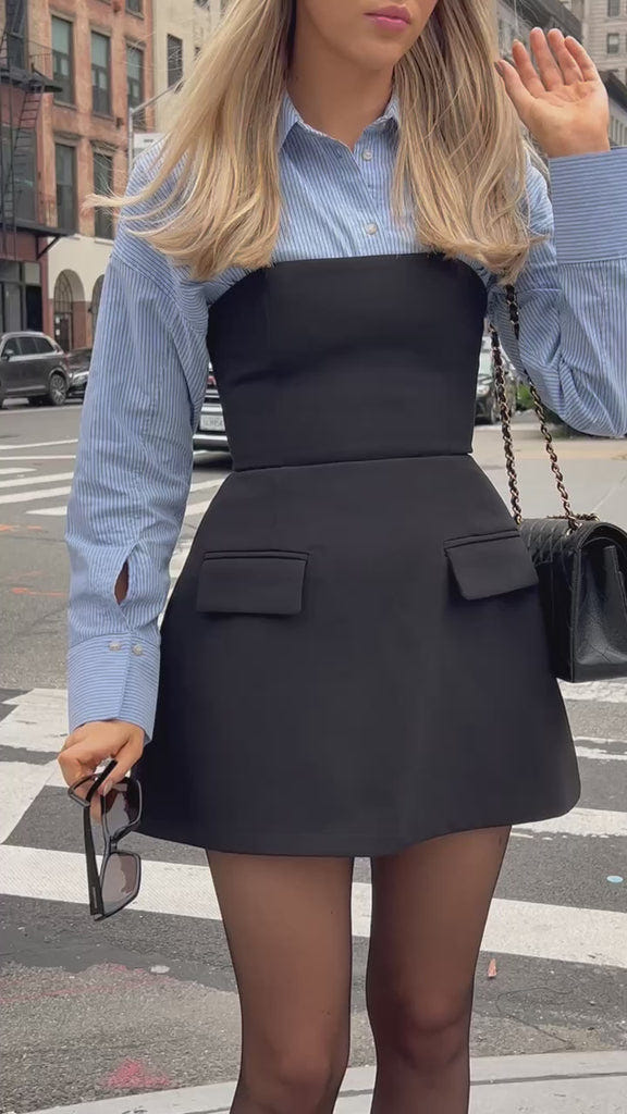 Muse | Women's Strapless Tailored Cocktail Mini Dress