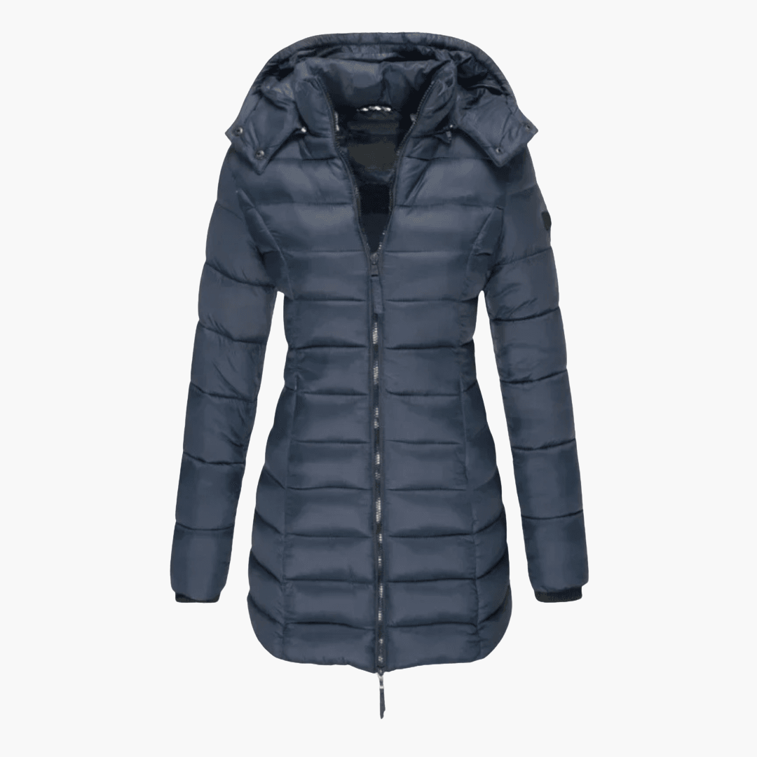 Amara | Women's Hooded Quilted Tailored Puffer Coat
