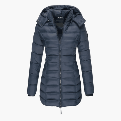 Amara | Women's Hooded Quilted Tailored Puffer Coat
