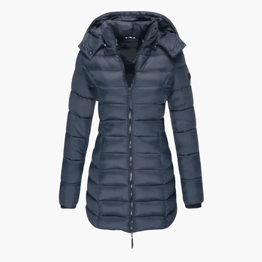 Amara | Women's Hooded Quilted Tailored Puffer Coat