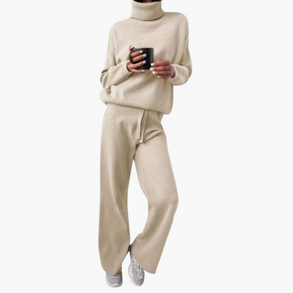 Rowan | Women's Knitted Turtleneck Loungewear Two-Piece Set