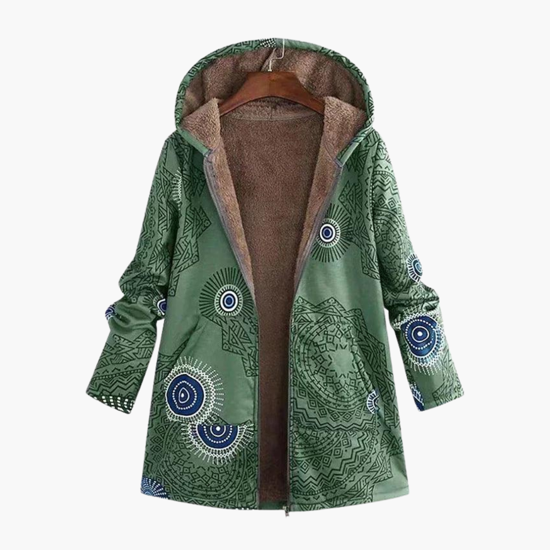 Marisol | Women's Hooded Sherpa-Lined Boho Winter Jacket