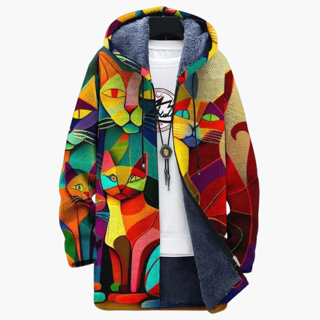 Milo | Women's Zip-Up Hooded Fleece-Lined Graphic Jacket