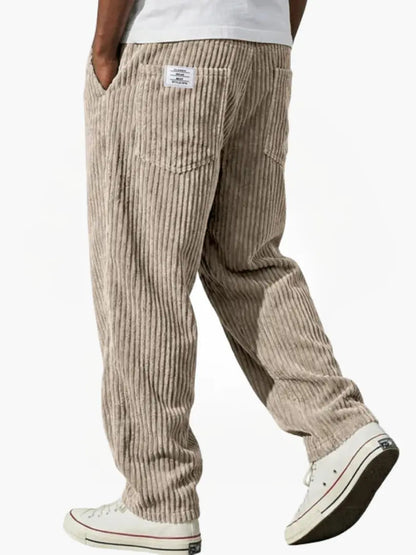 Rowan | Men's Corduroy Relaxed Fit Ribbed Trousers