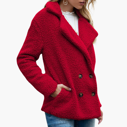Amara | Women's Oversized Teddy Lapel Collar Jacket