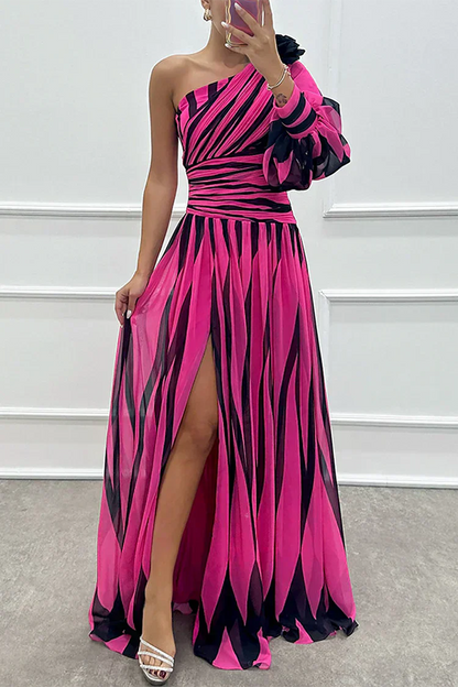 Whitmore | Women's One Shoulder Pleated Evening Wedding Guest Maxi Dress