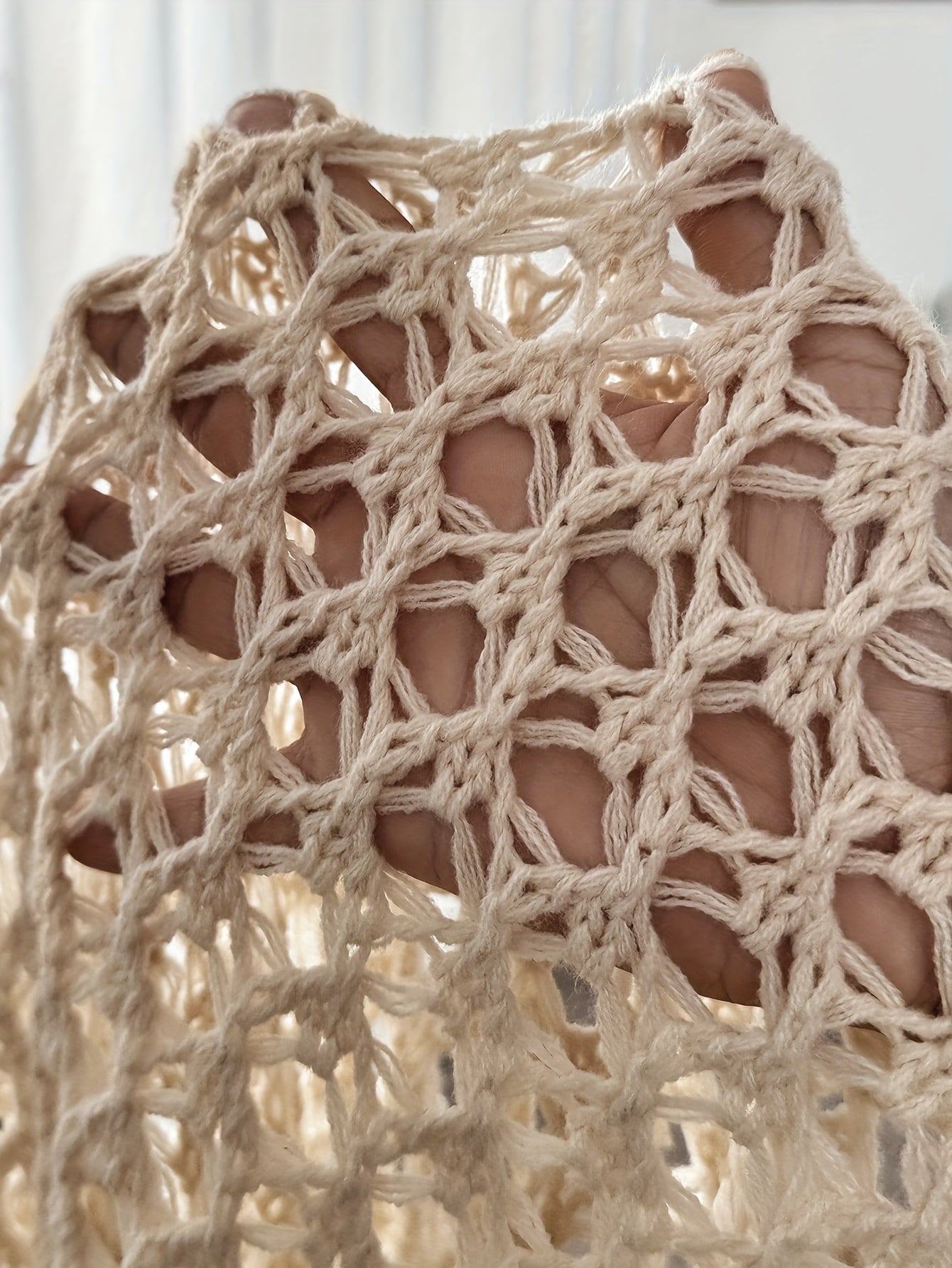 Thalia | Women's Open-Front Crochet Knit Batwing Cardigan