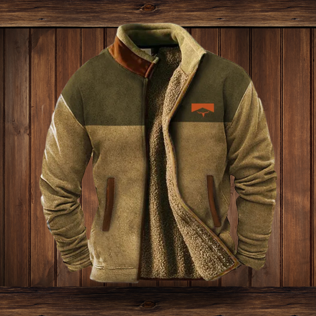 Grayson | Men's Western Aztec Print Zip-Up Fleece Jacket