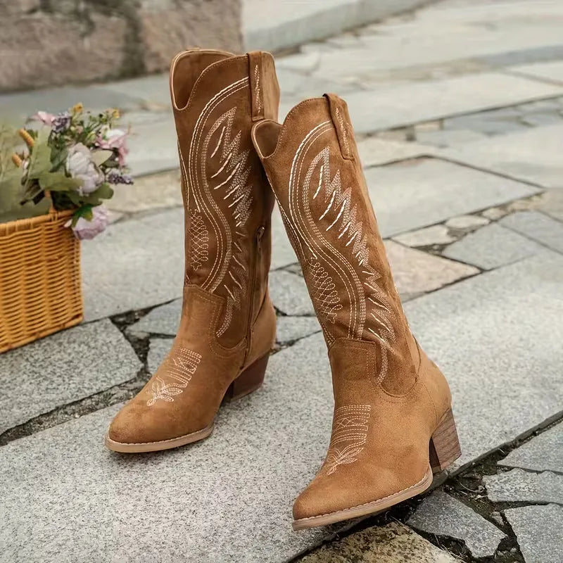 Sedona | Women's Western Embroidered Knee High Cowboy Boot