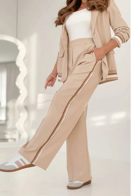 Marlowyne | Women's Tailored Wide-Leg Blazer Trouser Co-ord Set