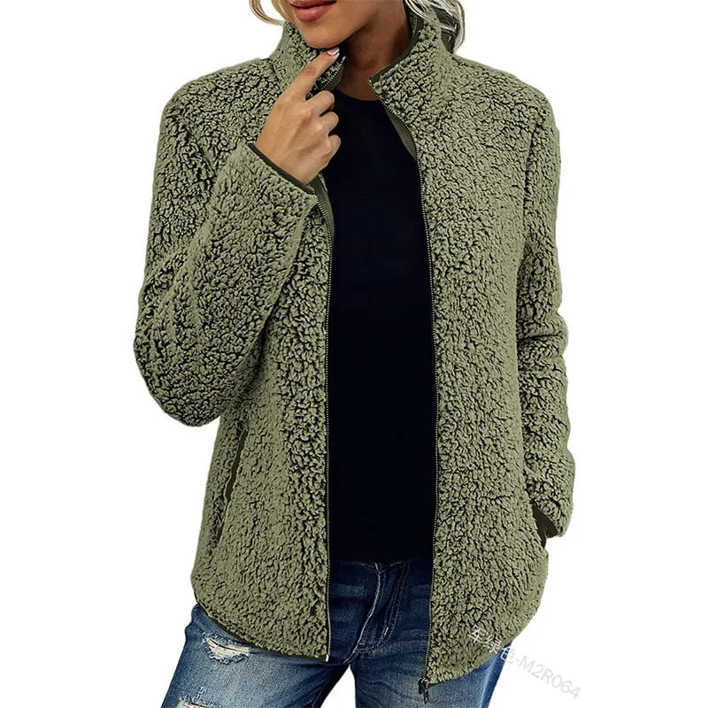 Fenna | Women's Teddy Fleece Zip-Up Jacket