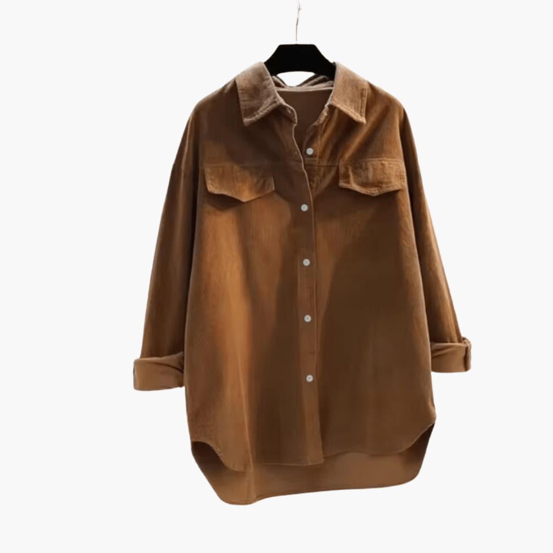 Marlowe | Women's Corduroy Oversized Button-Up Shirt Jacket