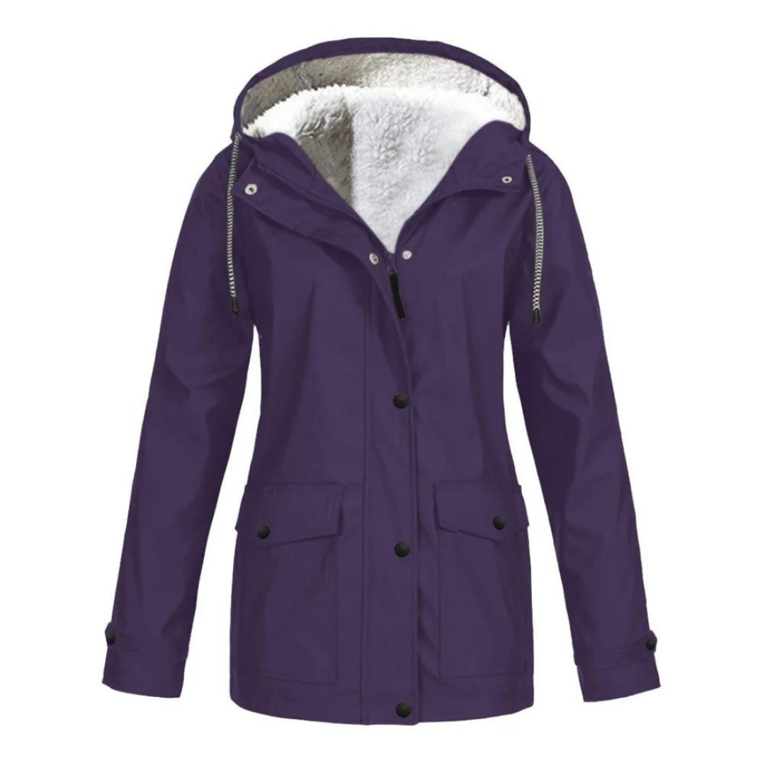 Bristelle | Women's Windproof Waterproof Hooded Fleece Lined Rain Jacket