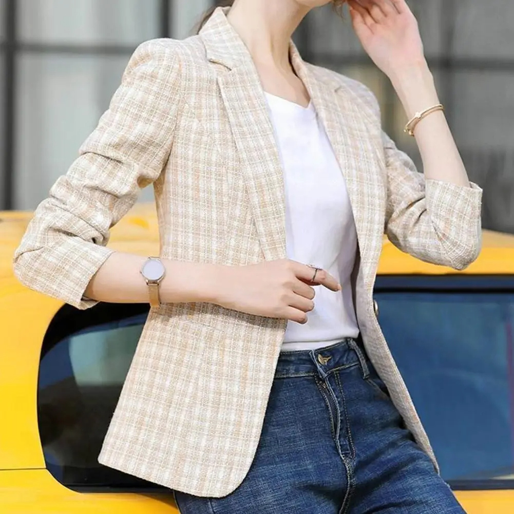Priyanka | Women's Single-Button Striped Tailored Blazer