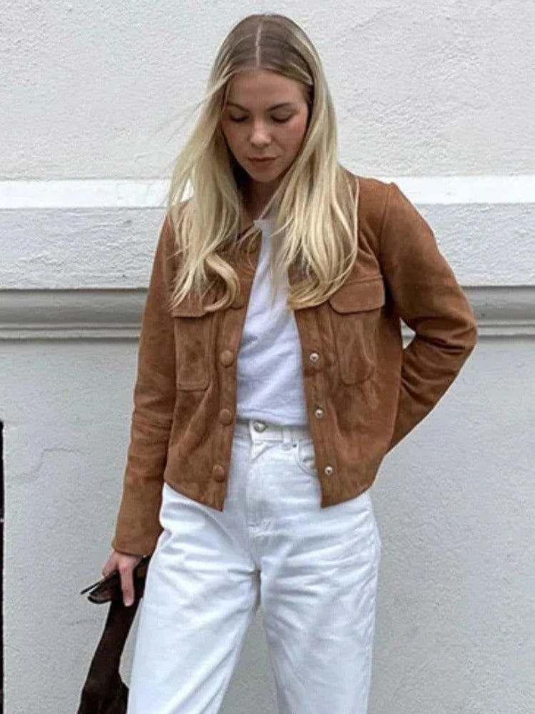 Rutger | Men's Suede Trucker Shirt Jacket