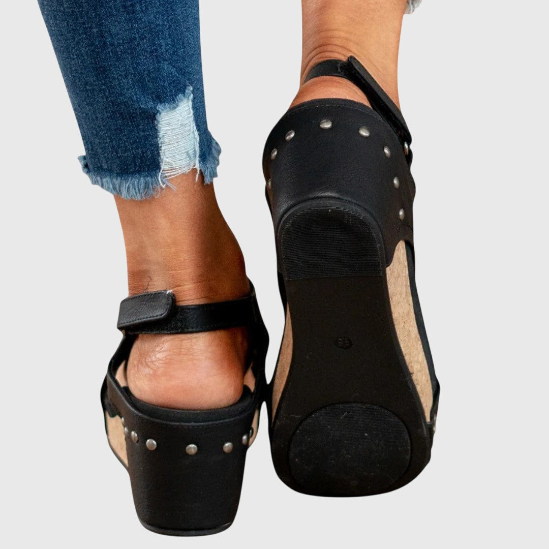 Adela | Wedge Sandals Orthopedic Platform Peep Toe Slip On
