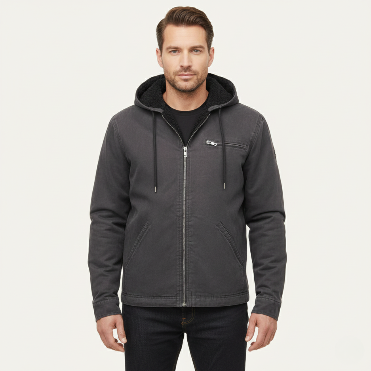 Bracken | Men's Fleece Lined Hooded Full-Zip Jacket