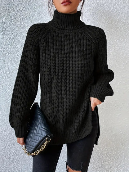 Marlowette | Women's Roll Neck Chunky Knit Oversized Jumper