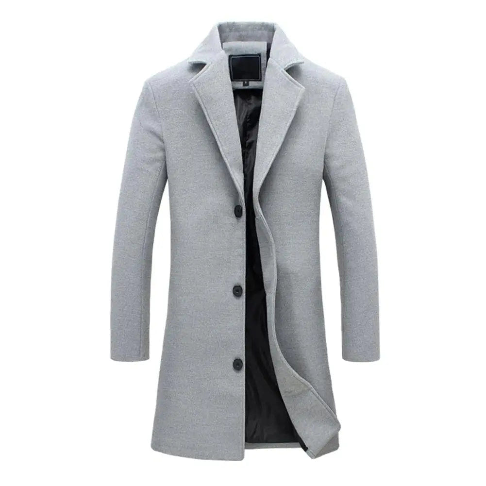 Everard | Men's Wool Blend Overcoat Single Breasted Longline Coat