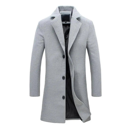 Everard | Men's Wool Blend Overcoat Single Breasted Longline Coat