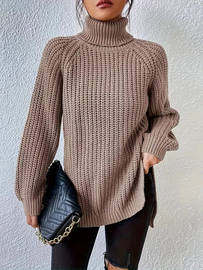 Marlowette | Women's Roll Neck Chunky Knit Oversized Jumper