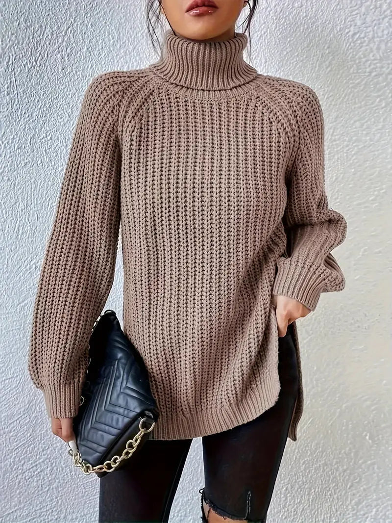 Marlowette | Women's Roll Neck Chunky Knit Oversized Jumper