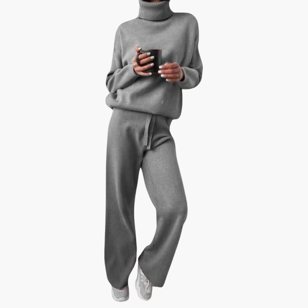 Rowan | Women's Knitted Turtleneck Loungewear Two-Piece Set