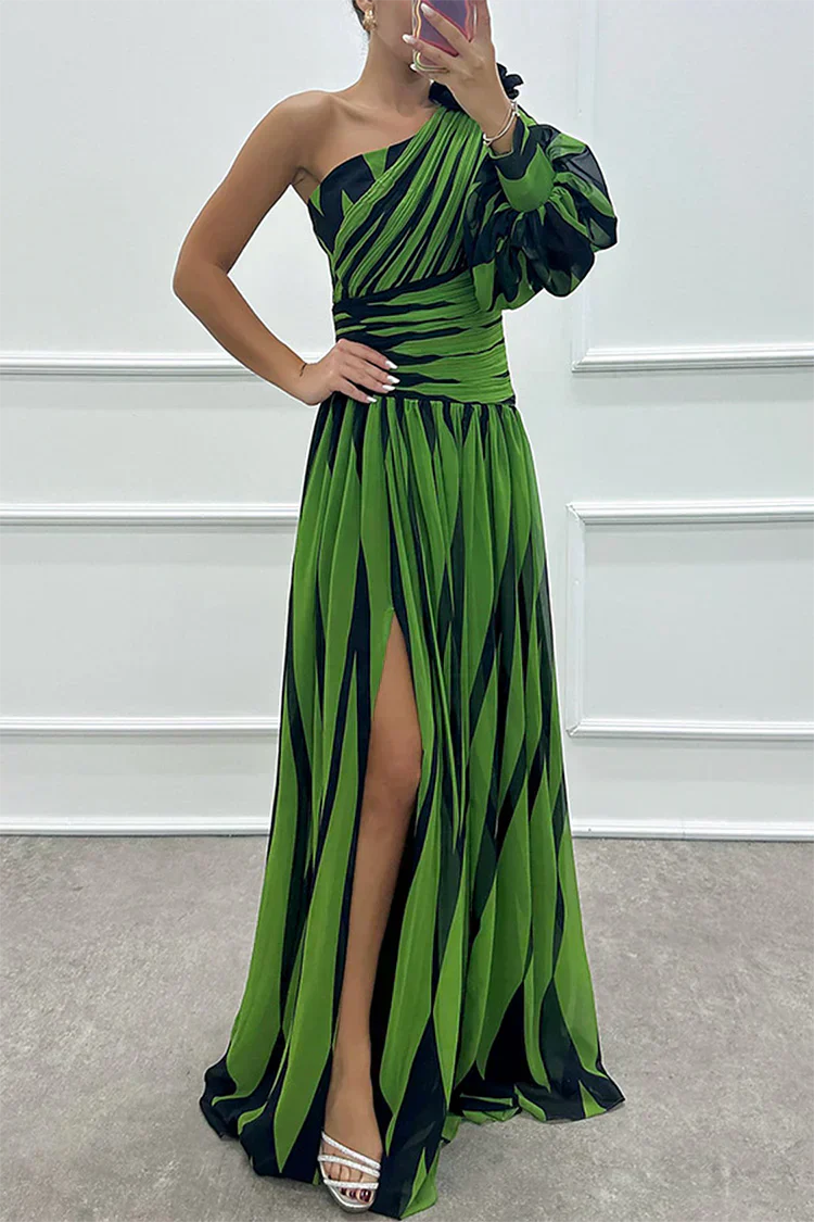 Whitmore | Women's One Shoulder Pleated Evening Wedding Guest Maxi Dress
