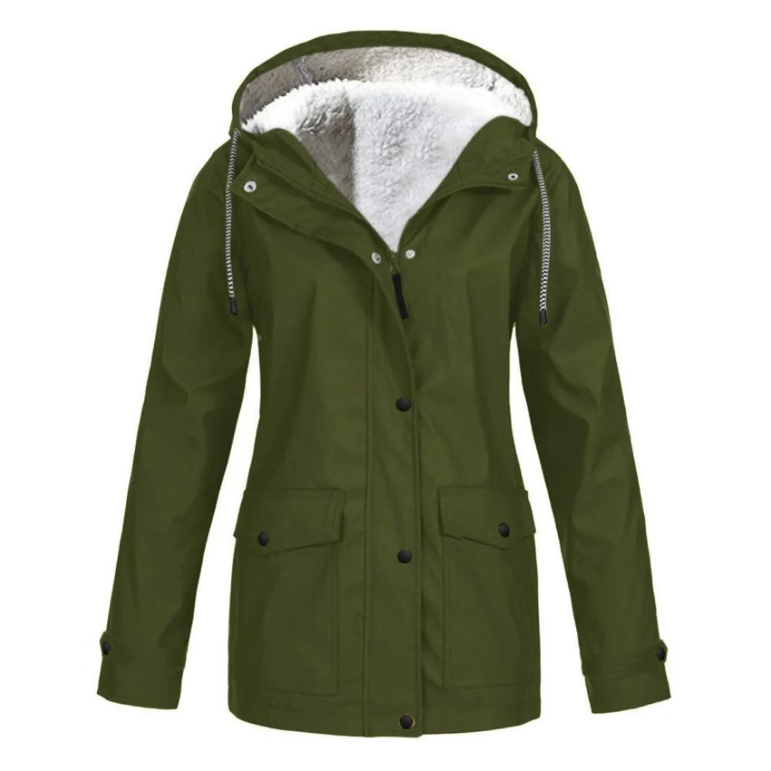 Bristelle | Women's Windproof Waterproof Hooded Fleece Lined Rain Jacket