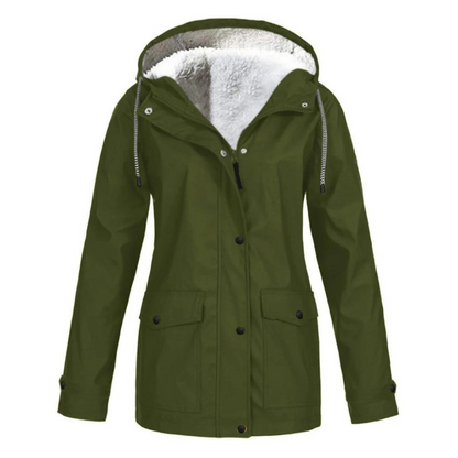 Bristelle | Women's Windproof Waterproof Hooded Fleece Lined Rain Jacket