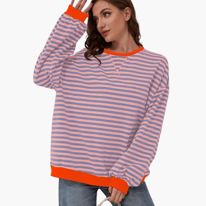 Maren | Women's Striped Relaxed Fit Long Sleeve Jumper