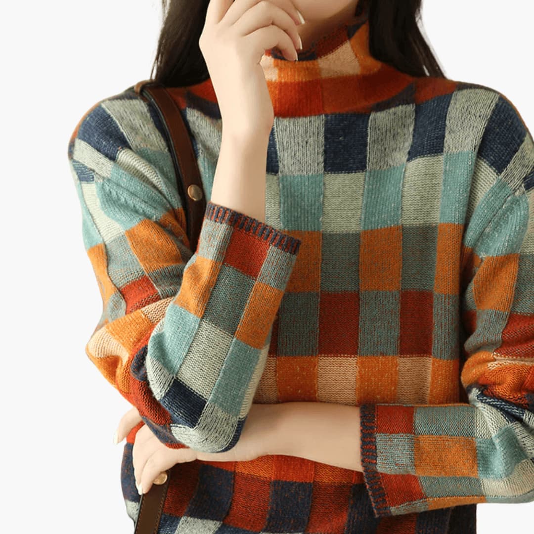 Sienna | Women's Colourful Turtleneck Relaxed Knit Jumper
