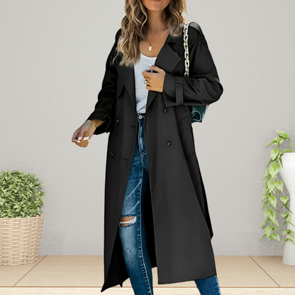 Marlowessina | Women's Mid-Season Double-Breasted Trench Coat