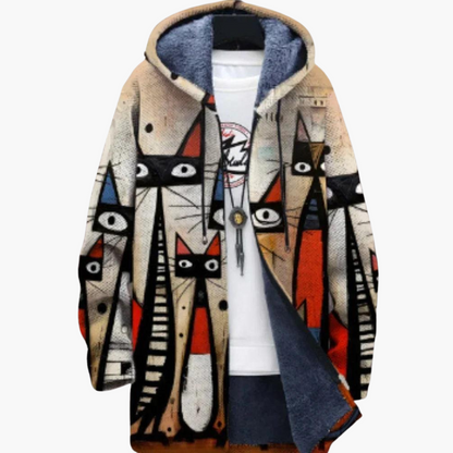 Milo | Women's Zip-Up Hooded Fleece-Lined Graphic Jacket