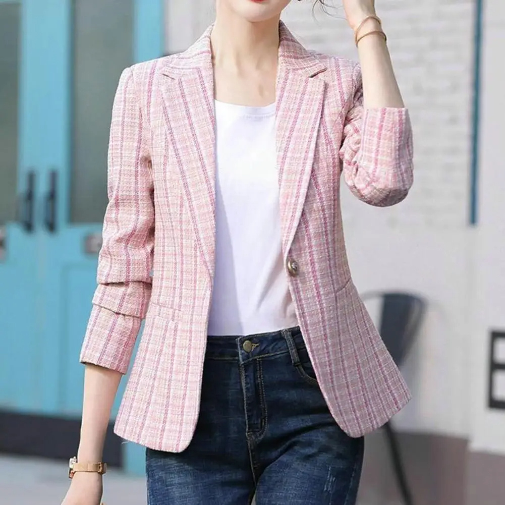 Priyanka | Women's Single-Button Striped Tailored Blazer
