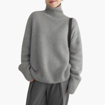 Elodie | Women's Turtleneck Ribbed Knit Jumper