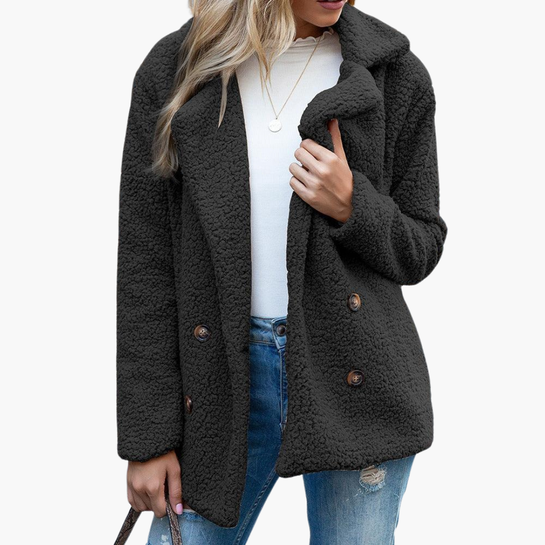 Amara | Women's Oversized Teddy Lapel Collar Jacket