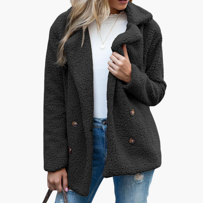 Amara | Women's Oversized Teddy Lapel Collar Jacket