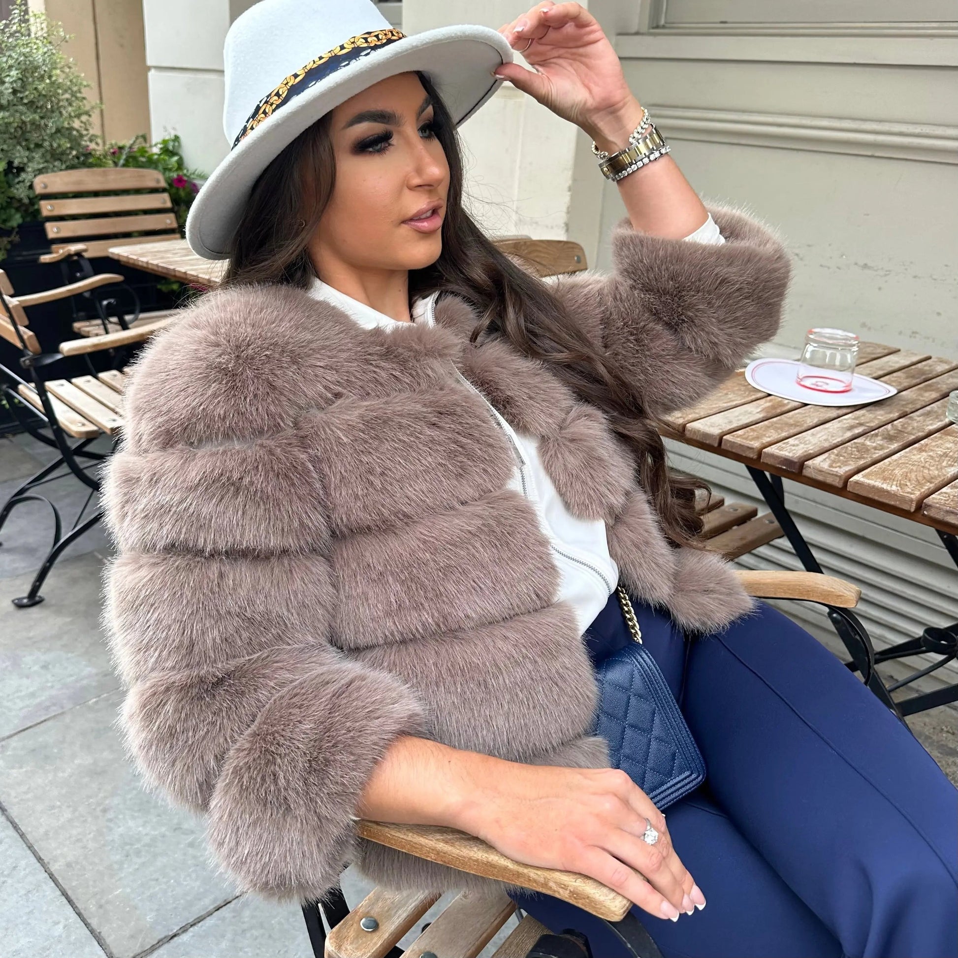 Beatrice | Women's Faux Fur Cropped Winter Coat