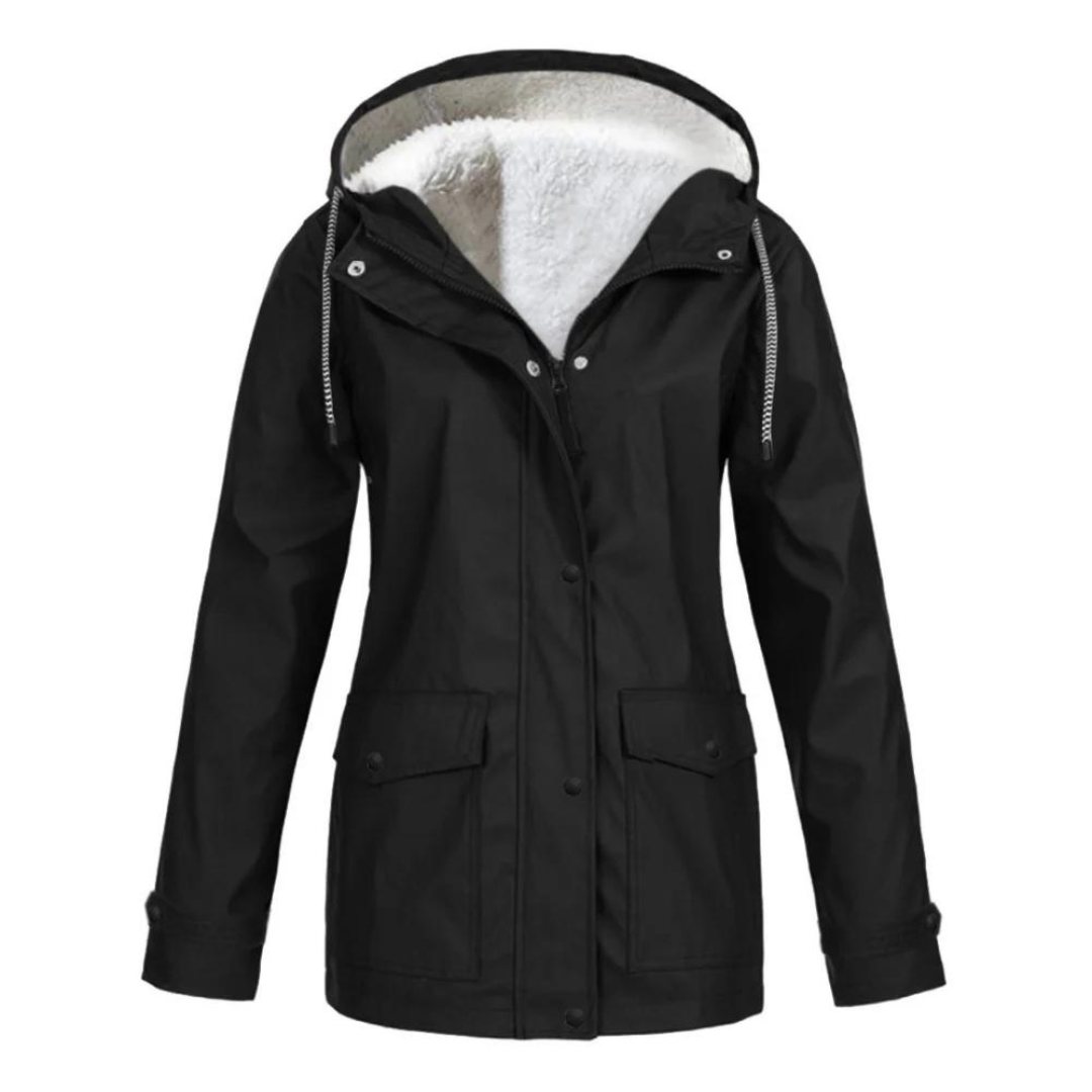 Bristelle | Women's Windproof Waterproof Hooded Fleece Lined Rain Jacket
