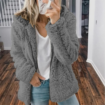 Delphora | Women's Hooded Fleece Zip Up Jacket