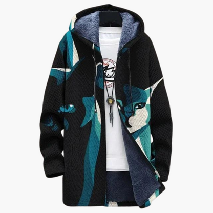 Milo | Women's Zip-Up Hooded Fleece-Lined Graphic Jacket