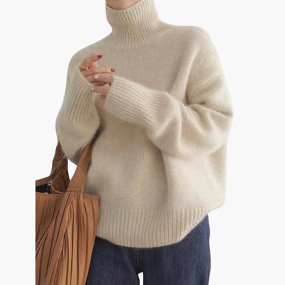 Elodie | Women's Turtleneck Ribbed Knit Jumper