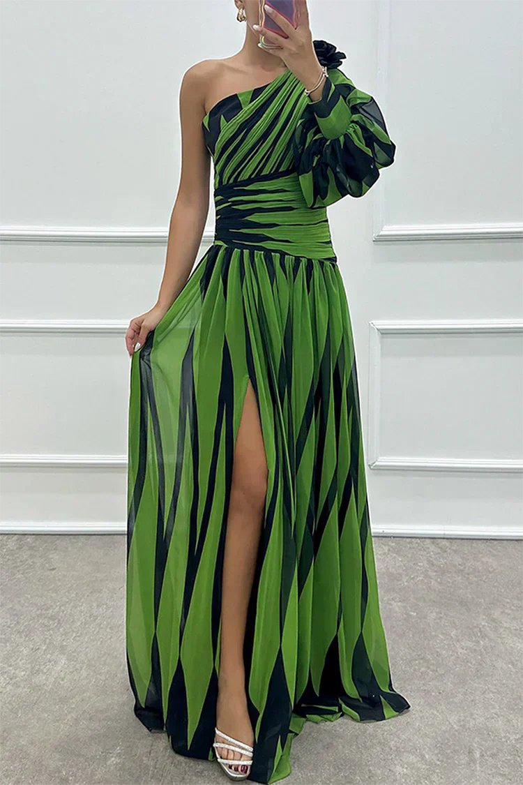 Whitmore | Women's One Shoulder Pleated Evening Wedding Guest Maxi Dress
