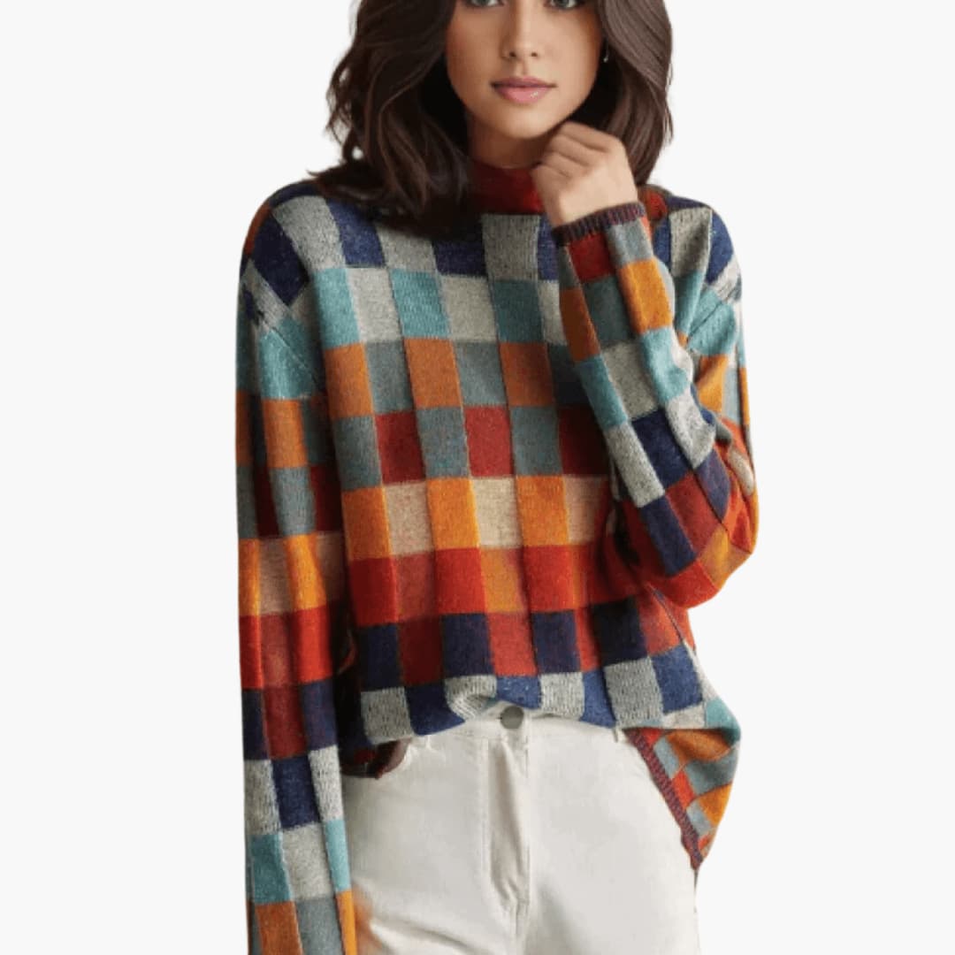 Sienna | Women's Colourful Turtleneck Relaxed Knit Jumper