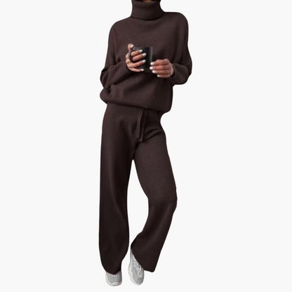 Rowan | Women's Knitted Turtleneck Loungewear Two-Piece Set